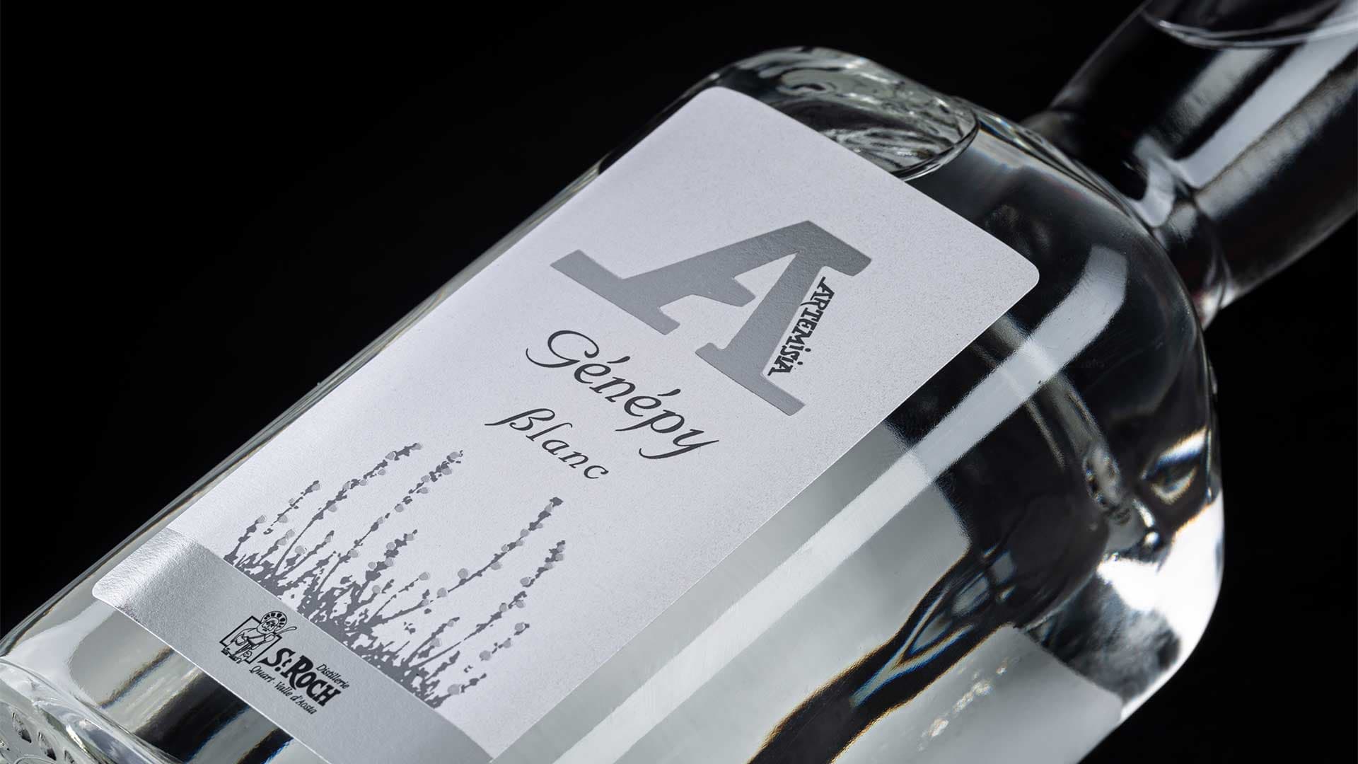 etichetta con lamina genepy artemisia